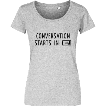 Conversation Starts in 12% Damenshirt heather grey