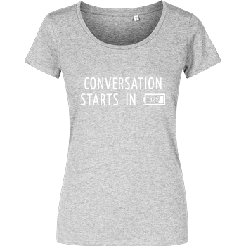 Conversation Starts in 12% Damenshirt heather grey