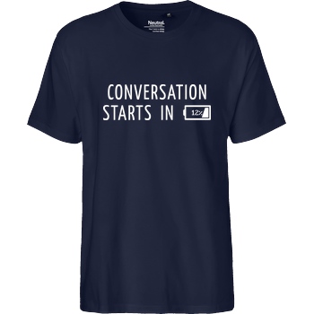 None Conversation Starts in 12% T-Shirt Fairtrade T-Shirt - navy