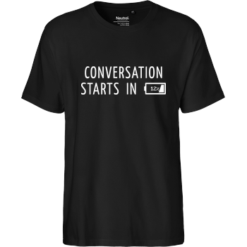Conversation Starts in 12% Fairtrade T-Shirt - schwarz