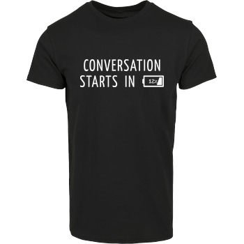 None Conversation Starts in 12% T-Shirt Hausmarke T-Shirt  - Schwarz
