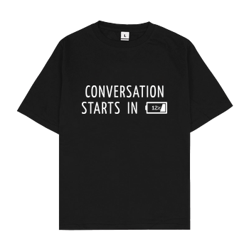 Conversation Starts in 12% Oversize T-Shirt - Schwarz