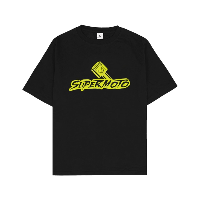 DavidBost - David Bost - Supermoto Neon Gelb Edition - T-Shirt - Oversize T-Shirt - Schwarz