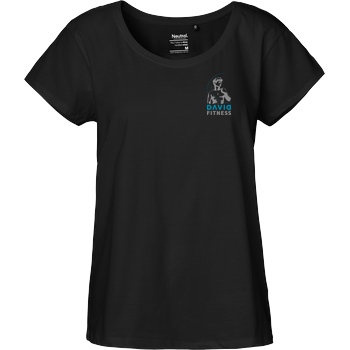 DAVID Fitness DAVID FITNESS COLLECTION T-Shirt Fairtrade Loose Fit Girlie - schwarz