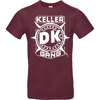 Der Keller Der Keller - Gang Cracked Logo T-Shirt B&C EXACT 190 - Bordeaux