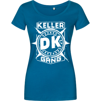 Der Keller - Gang Cracked Logo Damenshirt petrol