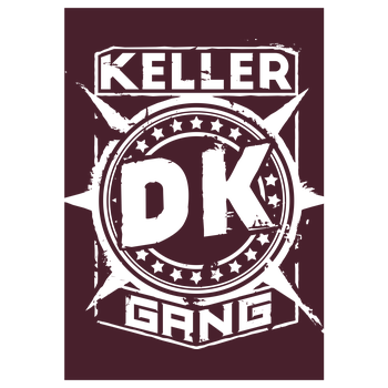 Der Keller - Gang Cracked Logo Kunstdruck bordeaux