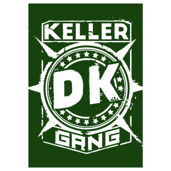 Der Keller - Gang Cracked Logo Kunstdruck grün