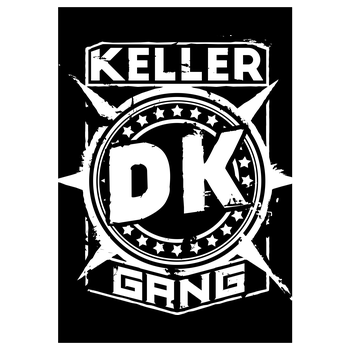 Der Keller - Gang Cracked Logo Kunstdruck schwarz