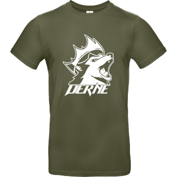 Derne Derne - Howling Wolf T-Shirt B&C EXACT 190 - Khaki