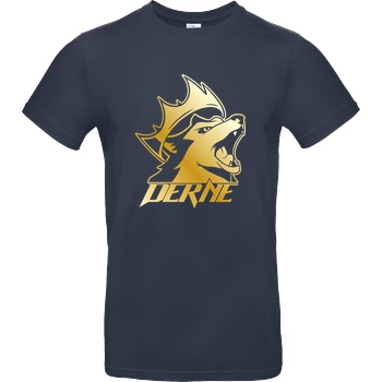 Derne Derne - Howling Wolf T-Shirt B&C EXACT 190 - Navy