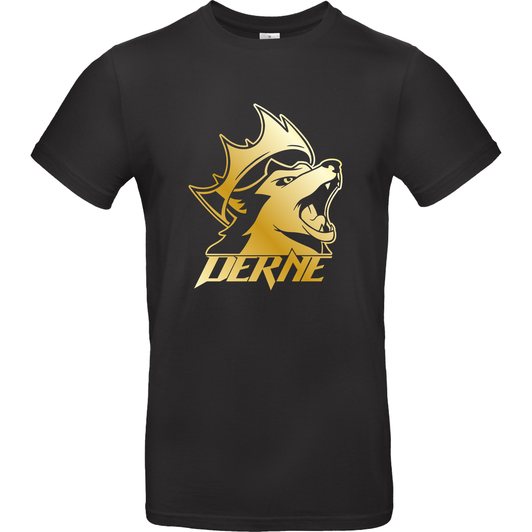 Derne Derne - Howling Wolf T-Shirt B&C EXACT 190 - Schwarz