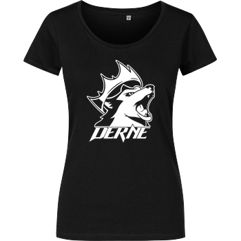 Derne Derne - Howling Wolf T-Shirt Damenshirt schwarz