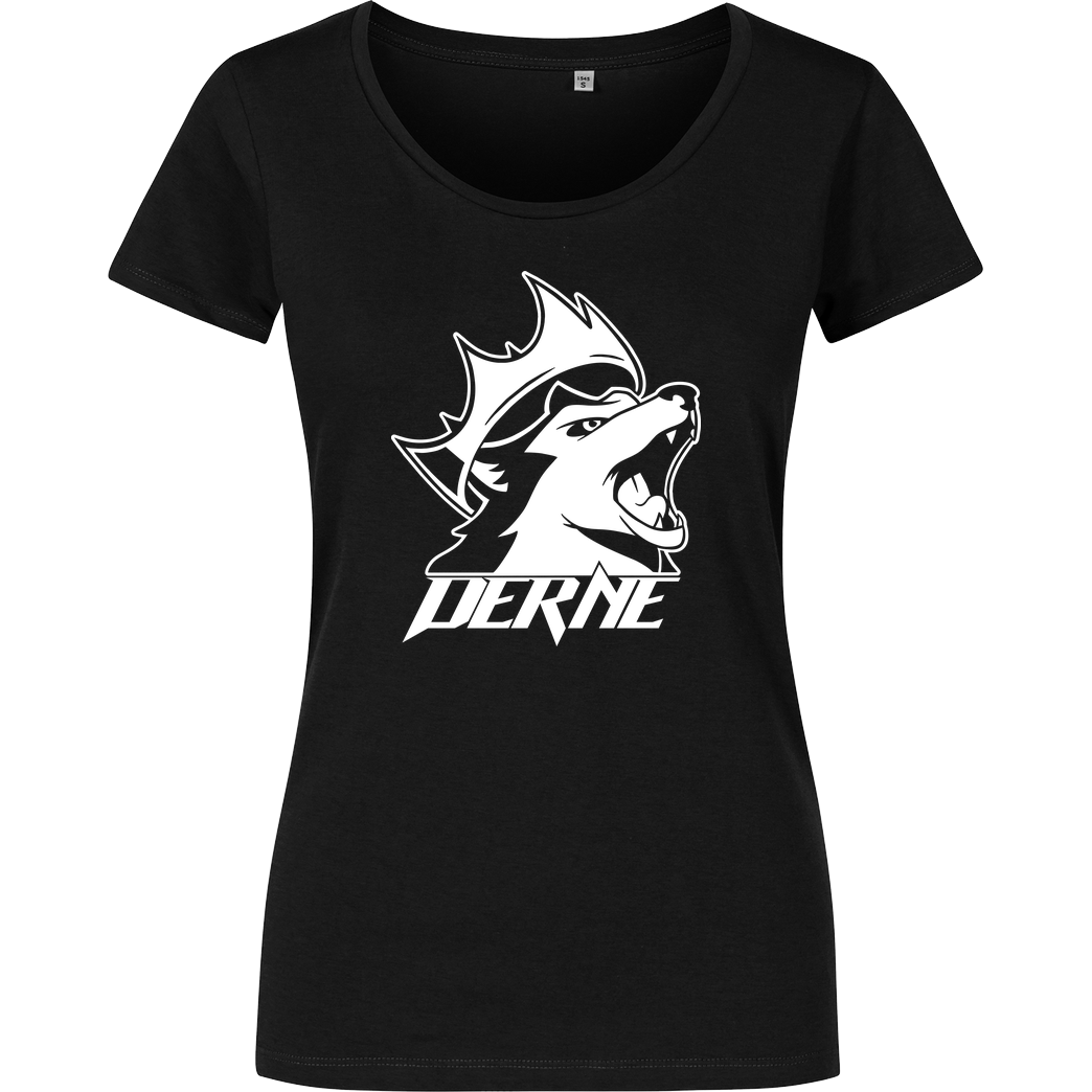 Derne Derne - Howling Wolf T-Shirt Damenshirt schwarz