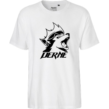Derne Derne - Howling Wolf T-Shirt Fairtrade T-Shirt - weiß