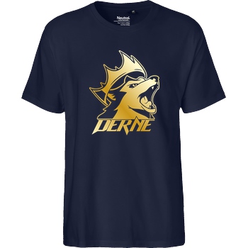 Derne Derne - Howling Wolf T-Shirt Fairtrade T-Shirt - navy