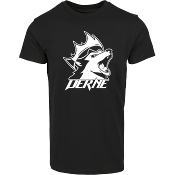 Derne Derne - Howling Wolf T-Shirt Hausmarke T-Shirt  - Schwarz