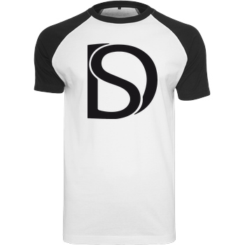 DerSorbus DerSorbus - Design Logo T-Shirt Raglan-Shirt weiß