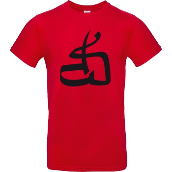 DerSorbus DerSorbus - Kalligraphie Logo T-Shirt B&C EXACT 190 - Rot