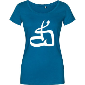 DerSorbus DerSorbus - Kalligraphie Logo T-Shirt Damenshirt petrol