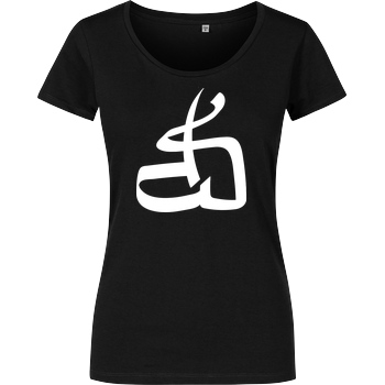DerSorbus DerSorbus - Kalligraphie Logo T-Shirt Damenshirt schwarz