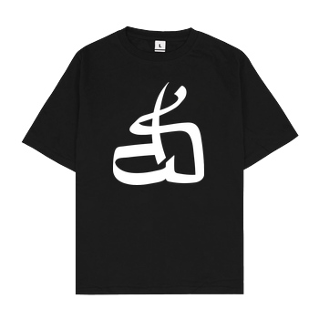 DerSorbus DerSorbus - Kalligraphie Logo T-Shirt Oversize T-Shirt - Schwarz