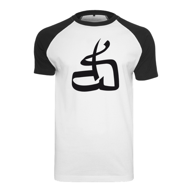 DerSorbus - DerSorbus - Kalligraphie Logo - T-Shirt - Raglan-Shirt weiß