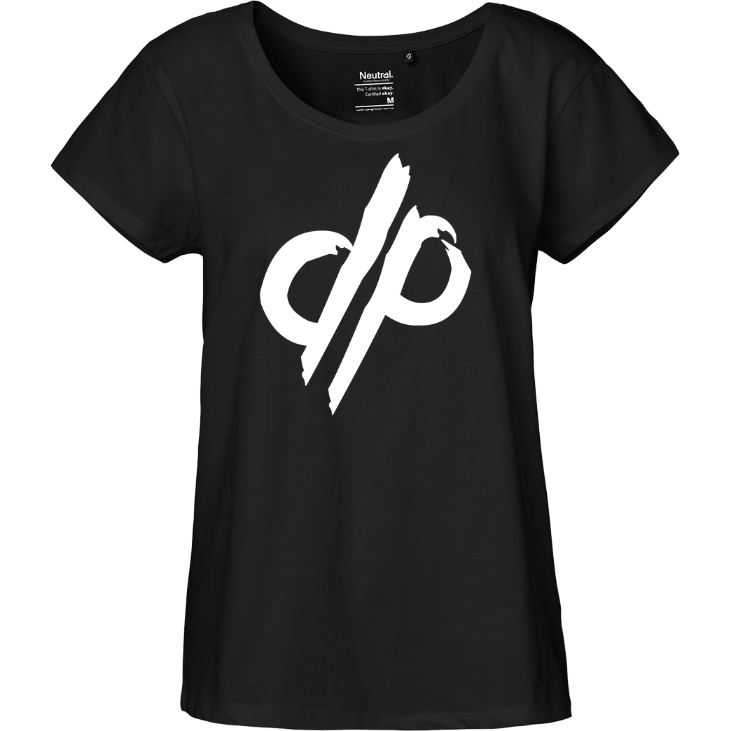 dieserpan dieserpan - Logo T-Shirt Fairtrade Loose Fit Girlie - schwarz