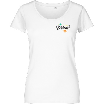 Dreemtum Dreemer - Galaxy Lettering T-Shirt Damenshirt weiss