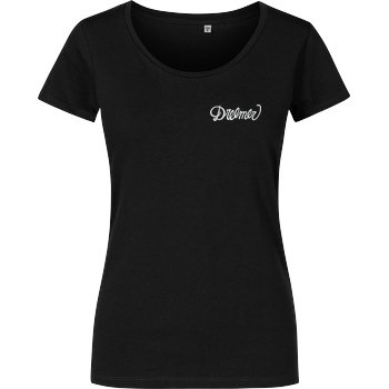 Dreemtum Dreemer - Lettering embroidered T-Shirt Damenshirt schwarz
