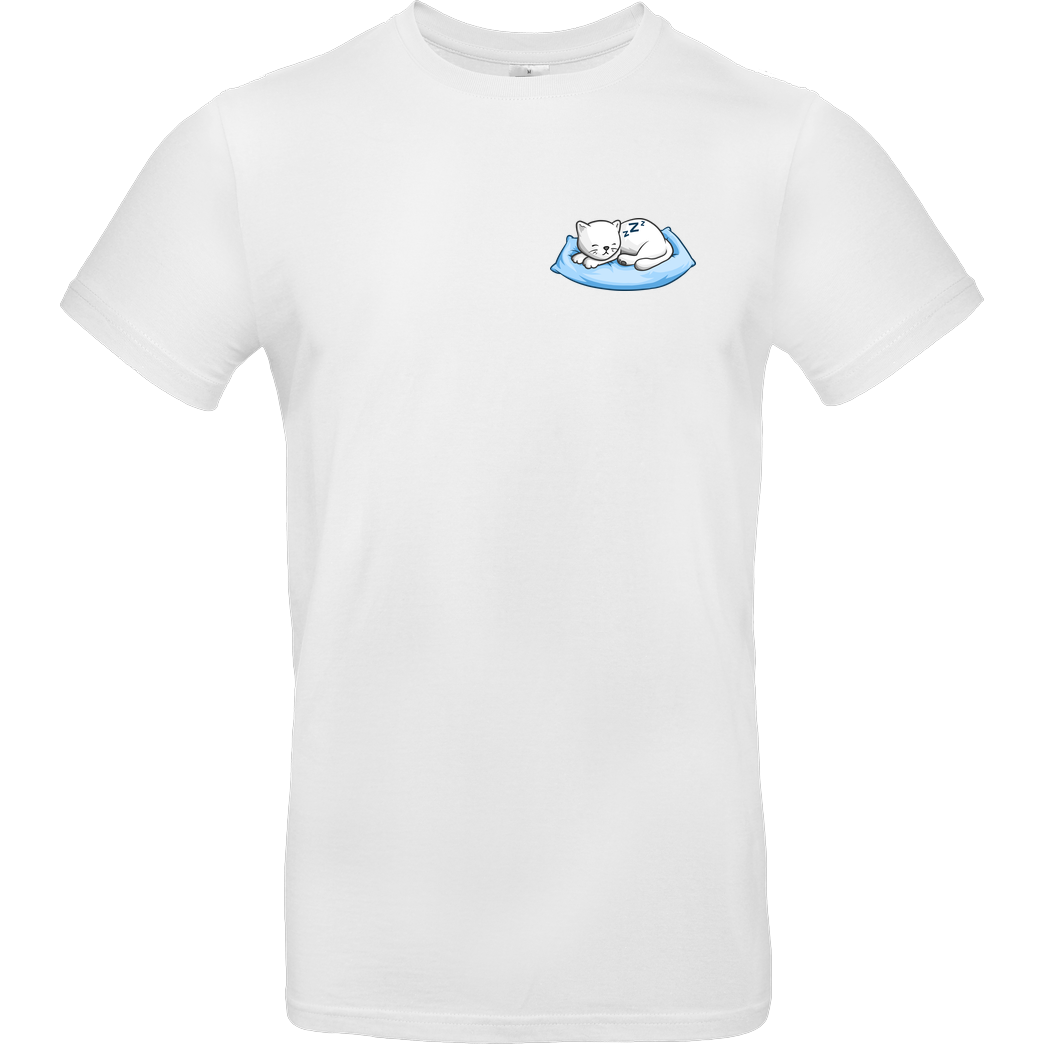 Dreemtum Dreemtum - Sleepy Cat T-Shirt B&C EXACT 190 - Weiß