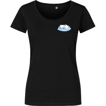 Dreemtum Dreemtum - Sleepy Cat T-Shirt Damenshirt schwarz