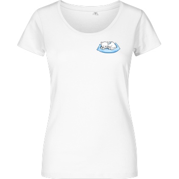 Dreemtum Dreemtum - Sleepy Cat T-Shirt Damenshirt weiss