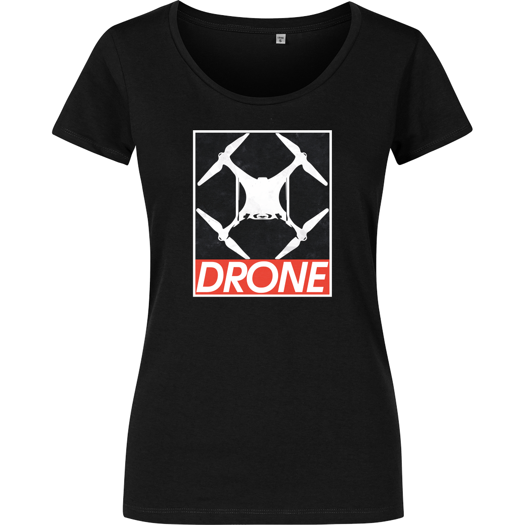 FilmenLernen.de Drone T-Shirt Damenshirt schwarz