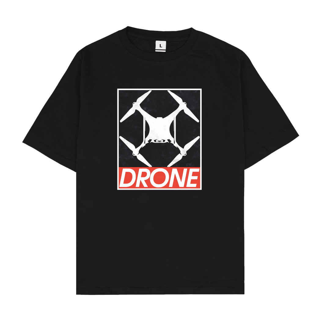 FilmenLernen.de Drone T-Shirt Oversize T-Shirt - Schwarz