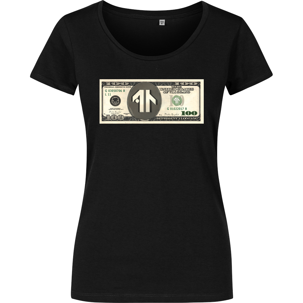 Dustin Dustin Naujokat - Dollar T-Shirt Damenshirt schwarz