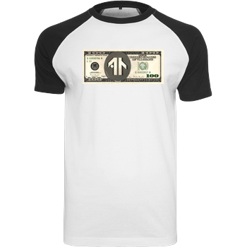 Dustin Dustin Naujokat - Dollar T-Shirt Raglan-Shirt weiß