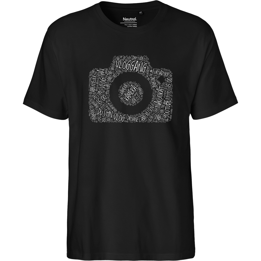 Dustin Dustin Naujokat - VlogGang Camera T-Shirt Fairtrade T-Shirt - schwarz