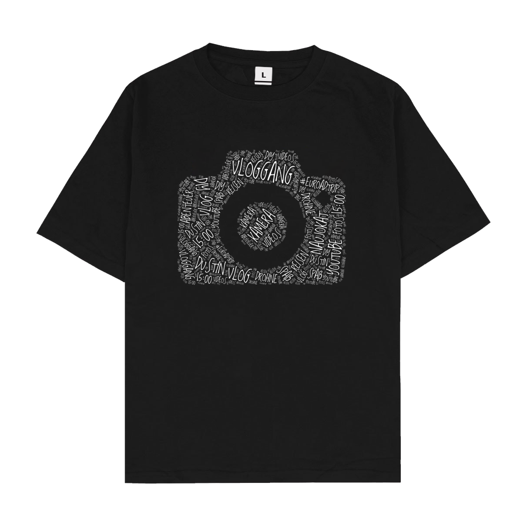 Dustin Dustin Naujokat - VlogGang Camera T-Shirt Oversize T-Shirt - Schwarz