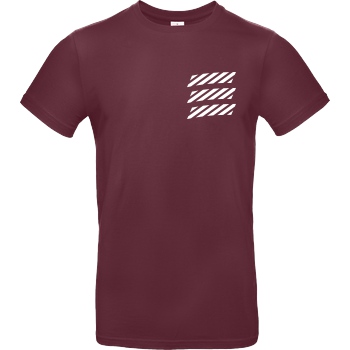 Echtso Echtso - Striped Logo T-Shirt B&C EXACT 190 - Bordeaux