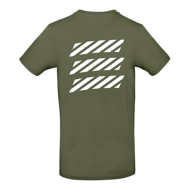 Echtso - Echtso - Striped Logo - T-Shirt - B&C EXACT 190 - Khaki