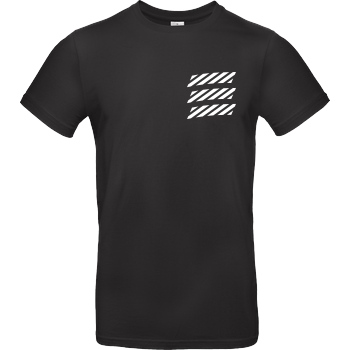 Echtso Echtso - Striped Logo T-Shirt B&C EXACT 190 - Schwarz