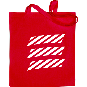 Echtso - Striped Logo Stoffbeutel rot