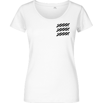 Echtso Echtso - Striped Logo T-Shirt Damenshirt weiss