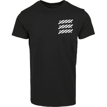 Echtso Echtso - Striped Logo T-Shirt Hausmarke T-Shirt  - Schwarz