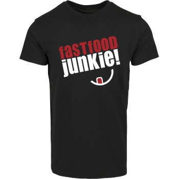 Ehrliches Essen Ehrliches Essen - Fast Food Junkie weiss T-Shirt Hausmarke T-Shirt  - Schwarz