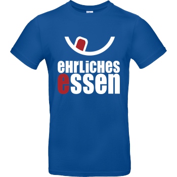 Ehrliches Essen Ehrliches Essen - Logo weiss T-Shirt B&C EXACT 190 - Royal