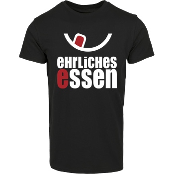 Ehrliches Essen Ehrliches Essen - Logo weiss T-Shirt Hausmarke T-Shirt  - Schwarz