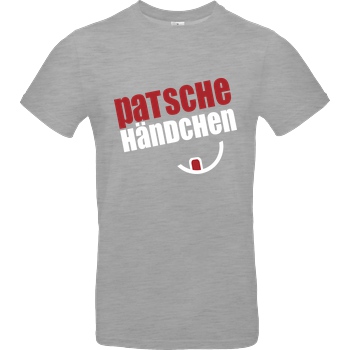 Ehrliches Essen Ehrliches Essen - Patschehändchen weiss T-Shirt B&C EXACT 190 - heather grey