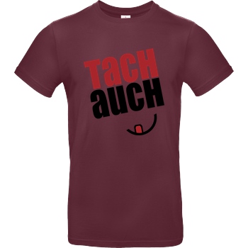Ehrliches Essen Ehrliches Essen - Tachauch schwarz T-Shirt B&C EXACT 190 - Bordeaux